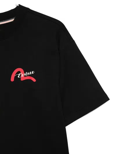 Evisu Logo-print T-shirt In Black