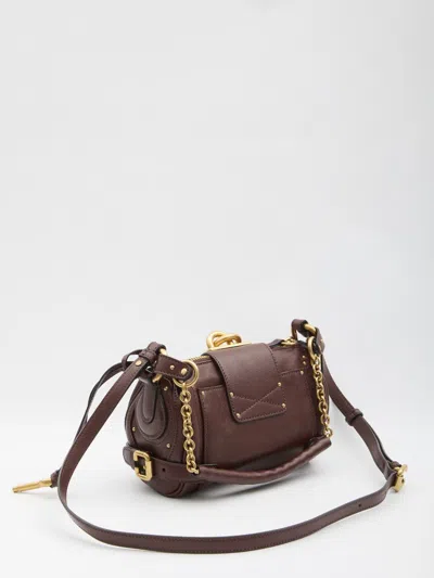 Chloé Crafty Brown Small Paddington Chain Bag In Brown