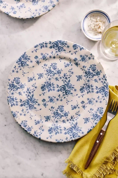 Anthropologie Dorothy Portuguese Fine Stoneware Dinner Plates, Set Of 4