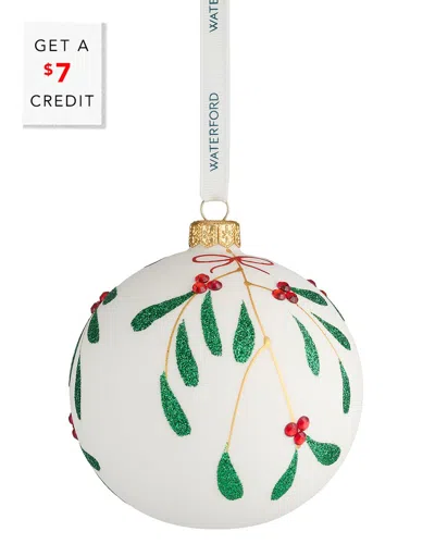 Waterford Holiday Heirlooms Mistletoe Bauble Ornament