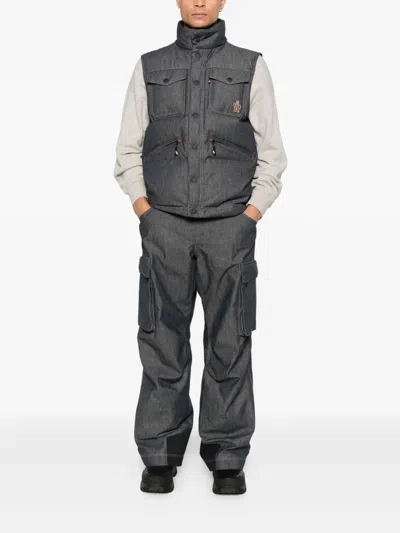 Moncler Grenoble Outwear Waistcoats In Blue