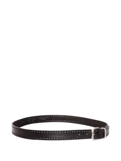 Alberto Luti Perforated Leather Belt In Brown