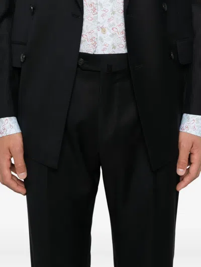 Caruso Double-breasted Suit In Blue