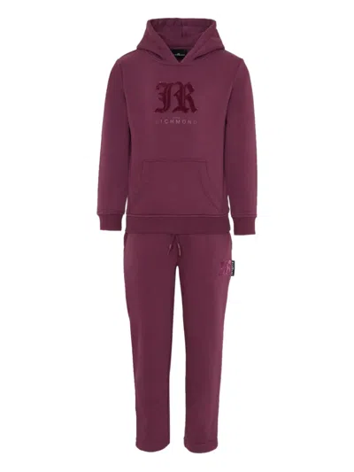 John Richmond Junior Hooded Tracksuit Set In Red