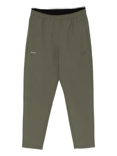 Ea7 Trousers Blue And Green In Green