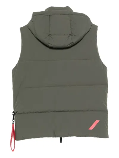 After Label Hooded Pocket Gilet In Gray