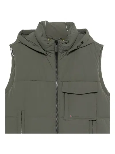 After Label Hooded Pocket Gilet In Gray
