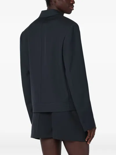 Gucci Dark Grey Jacket In Wool Gabardine Men In Blue