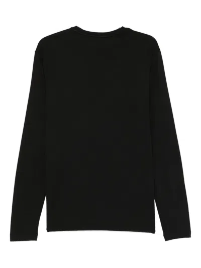 Ea7 Logo Detail Sweatshirt In Black