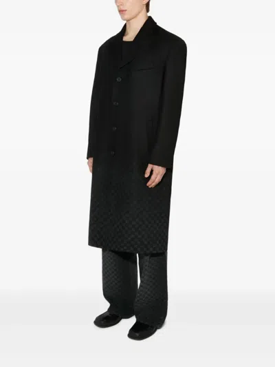 Misbhv Logo-detail Single-breasted Coat In Black