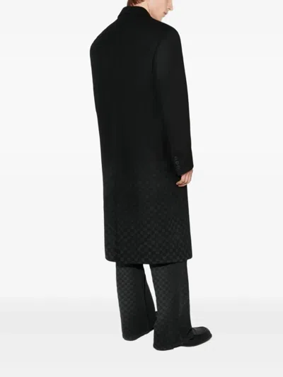 Misbhv Logo-detail Single-breasted Coat In Black