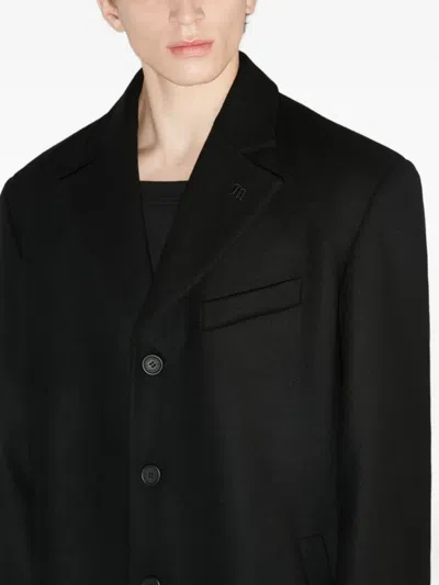 Misbhv Logo-detail Single-breasted Coat In Black