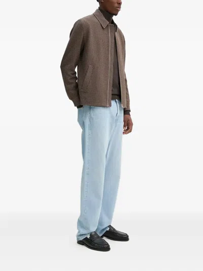 Les Deux Houndstooth-pattern Jacket In Brown