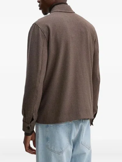 Les Deux Houndstooth-pattern Jacket In Brown