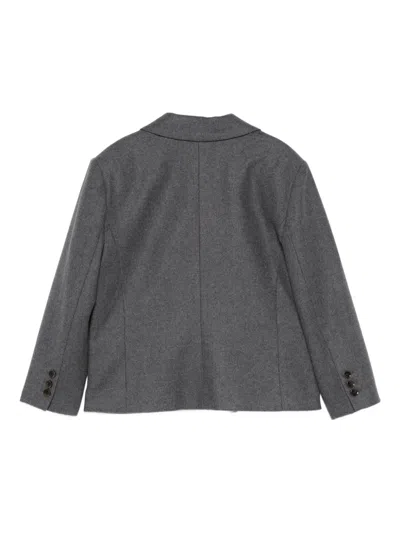 The Garment Mitch Fitted Jacket In Grey Melange Wool In Gray