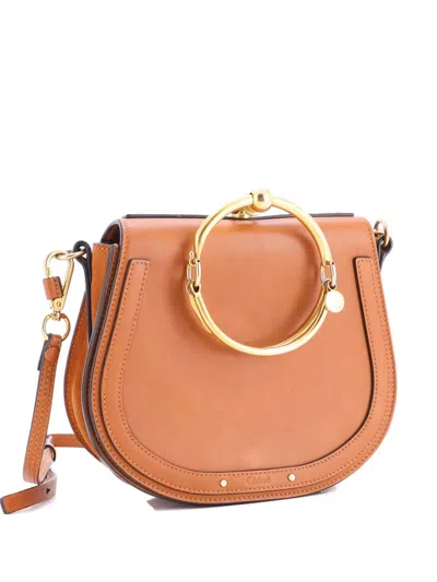 Pre-owned Chloé Nile Leather Medium Crossbody Bag In Brown