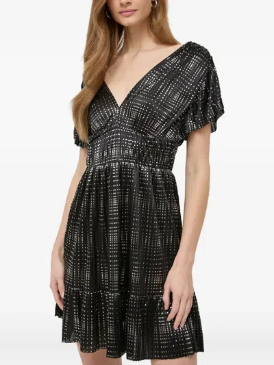 Liu •jo V-neck Mini Dress In Black