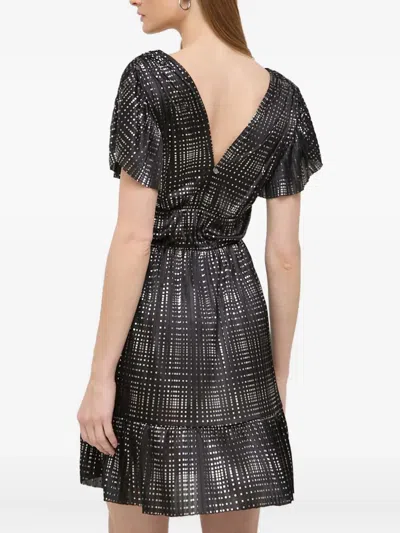 Liu •jo V-neck Mini Dress In Black