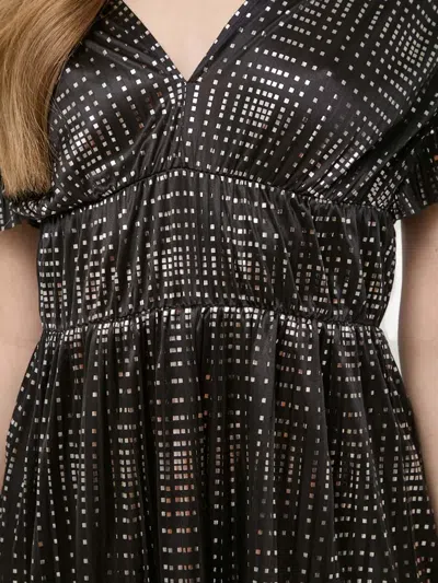 Liu •jo V-neck Mini Dress In Black