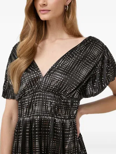 Liu •jo V-neck Mini Dress In Black