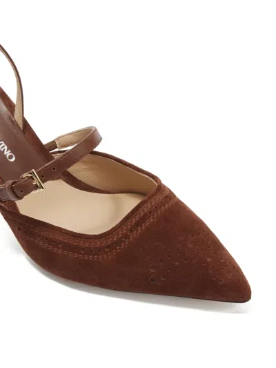 Ermanno Scervino Buckle Slingback Pumps In Brown