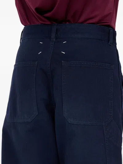 Maison Margiela Button-fastening Corduroy Trousers In Blue