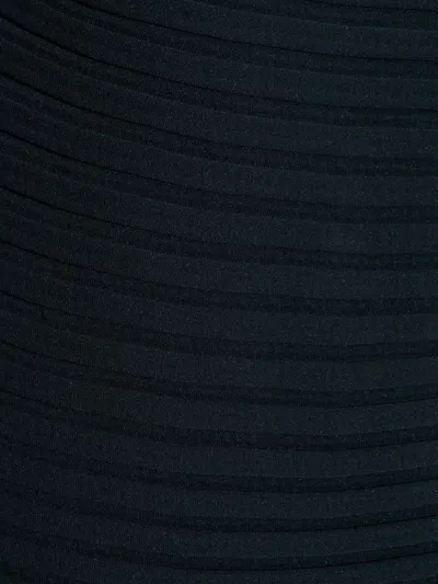 Issey Miyake Womens Dark Green Bounce High-neck Knitted Top In Blue