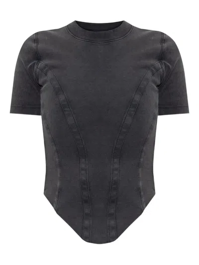 Balenciaga Panelled T-shirt In Gray