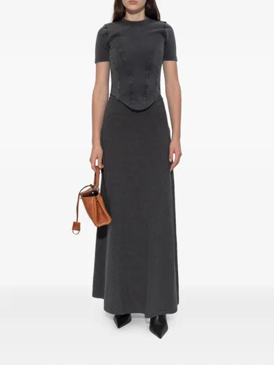 Balenciaga Panelled T-shirt In Gray