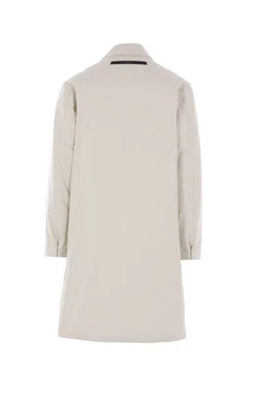 Laminar Pointed-collar Zip Coat In Neutral