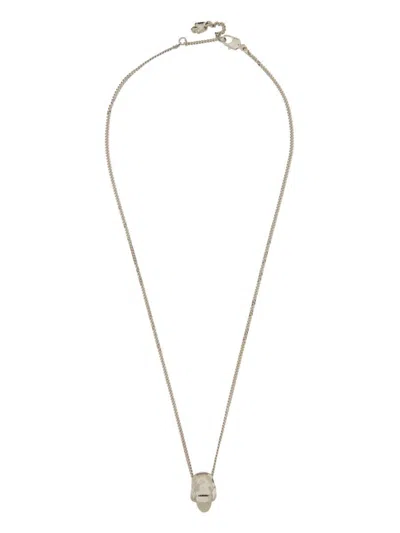 Alexander Mcqueen Collana "skull" In Silver