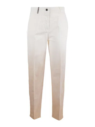 Peserico Tailored Trousers With Subtle Gradient Effect In Nude