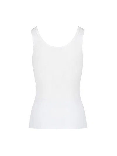 Chloé Women Logo Cotton Tank Top In White