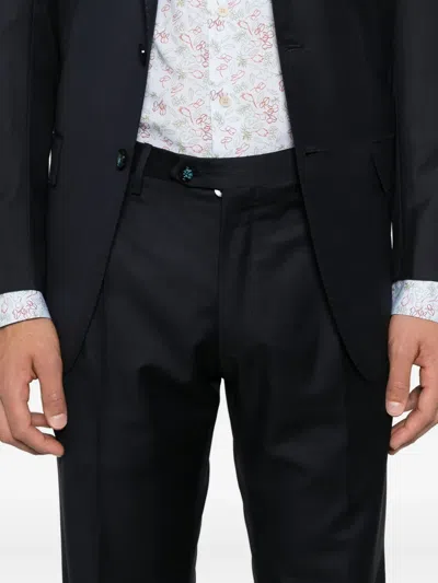 Kiton Single-breasted Suit In Blue