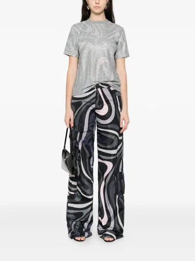 Pucci Abstract-pattern T-shirt In Gray