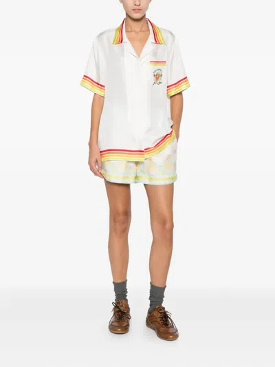 Casablanca Diamond-pattern Shorts In Multi