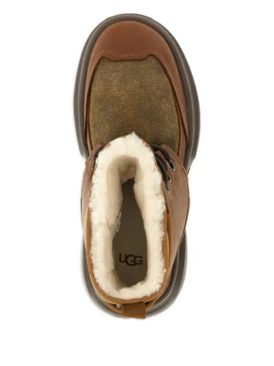 Ugg Ankle Boots With Round Toe And Pull Tab In Brown