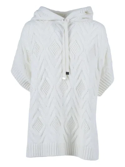 Kangra Cashmere Over Fit Cape In White