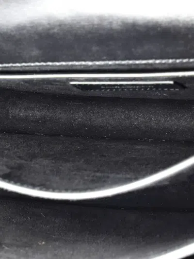 Pre-owned Saint Laurent Sunset Leather Medium Crossbody Bag In Black
