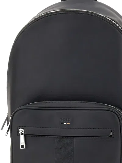 Hugo Boss Eco-leather Backpack In Black