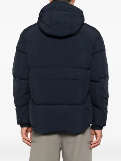 Jg1 Hooded Padded Jacket In Blue