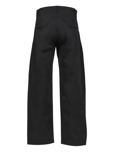 _j.l-a.l_ Studded Button-fastening Trousers In Black