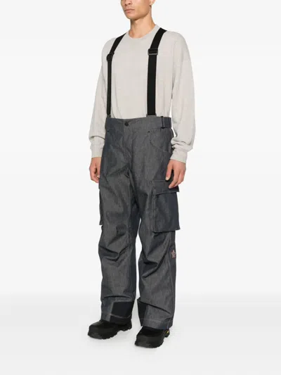 Moncler Padded Denim Ski Bottoms In Black