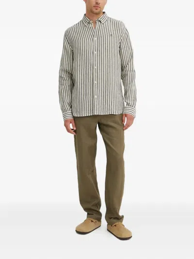 Les Deux Striped-pattern Shirt In Blue