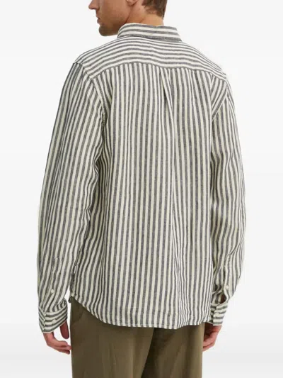 Les Deux Striped-pattern Shirt In Blue