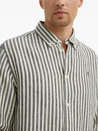 Les Deux Striped-pattern Shirt In Blue