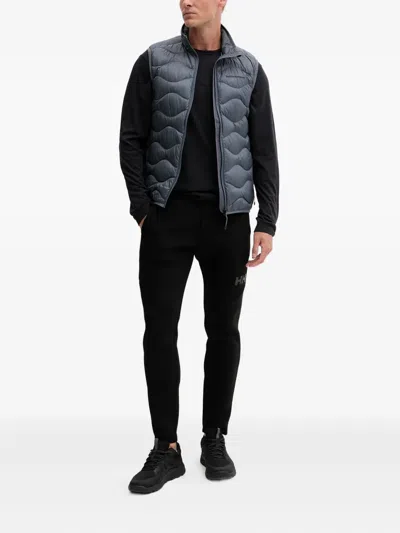 Peak Performance Helium Quilted-zip Gilet In Blue