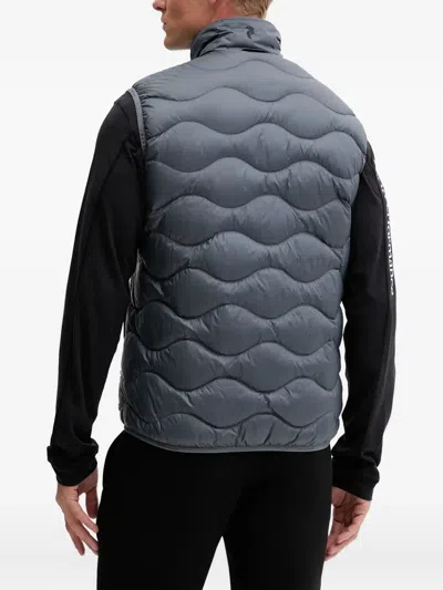 Peak Performance Helium Quilted-zip Gilet In Blue