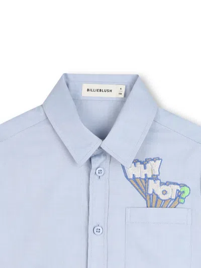 Billieblush Embroidered Pocket Shirt In Blue