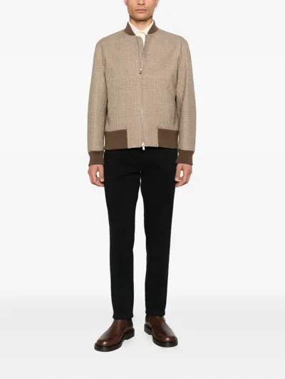 Canali Straight-leg Casual Pants In Black